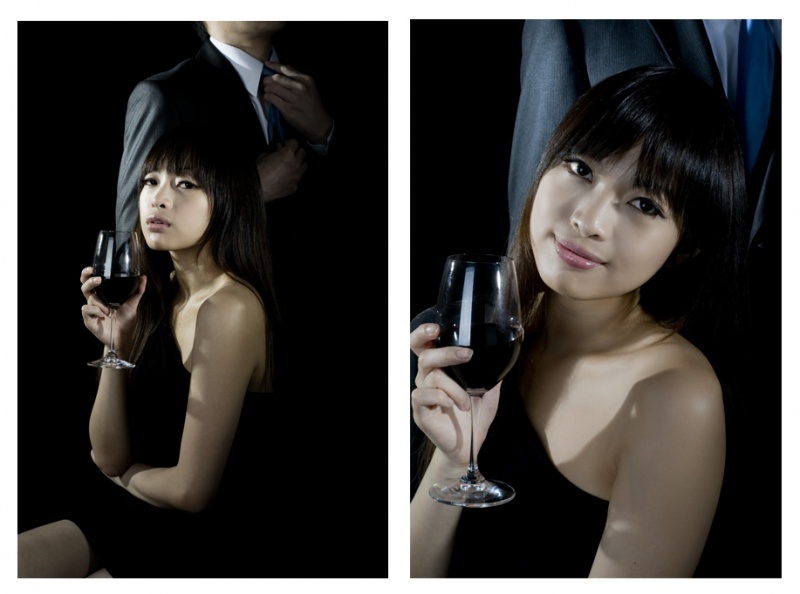 Girl with wine